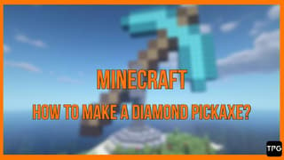 How To Craft/ Make A Diamond Pickaxe In Minecraft?
