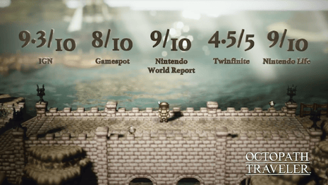 OCTOPATH TRAVELER Gets Accolades Trailer Showing Off Some Of The Game's Scores