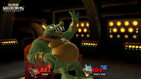 King K.Rool Fights Solid Snake In New Gameplay Video For SUPER SMASH BROS. ULTIMATE