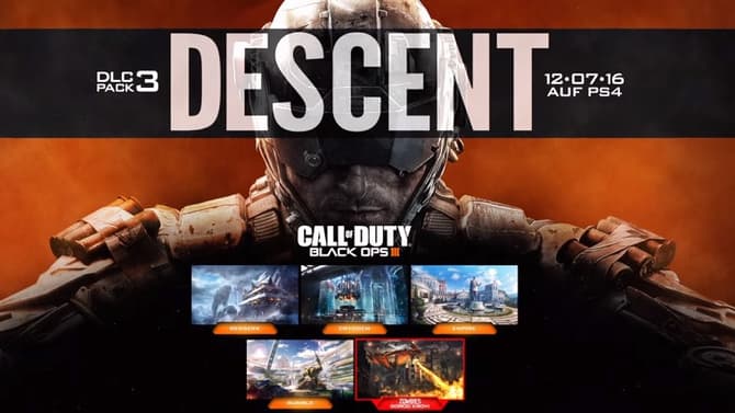 CALL OF DUTY BLACK OPS III DLC Descent Now Available For Playstation, Xbox and PC.