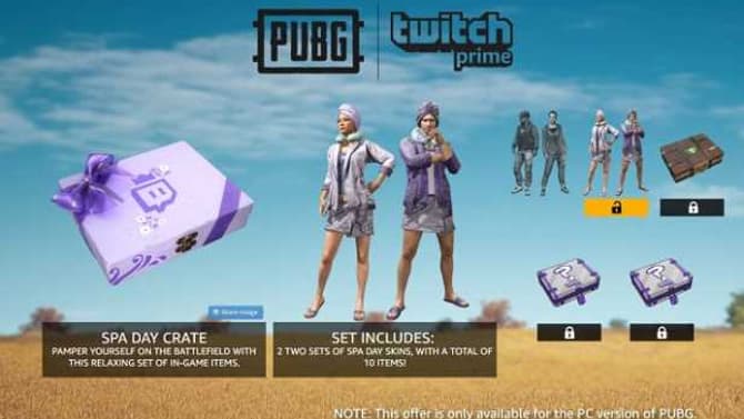 Twitch Releases Second of Five Free Exclusive Offers Via Twitch Prime For Hit Shooter 'PUBG'