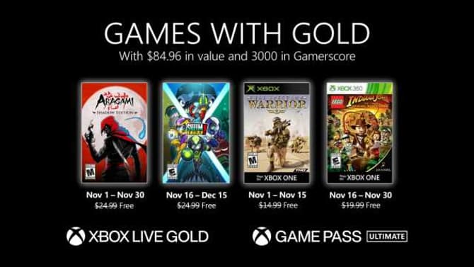 Here Are Your Free Xbox Series X|S, One, And 360 Games With Gold For November 2020