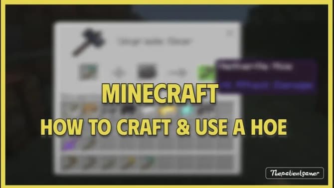 How To Craft/ Make & Use a Hoe in Minecraft 1.91.0