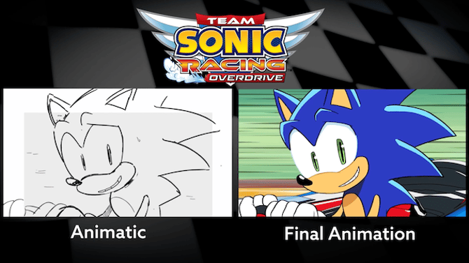 TEAM SONIC RACING OVERDRIVE: New Video Compares The Miniseries' Final Animation With Early Animatics