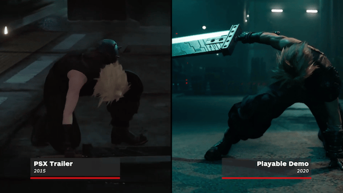 FINAL FANTASY VII REMAKE: This Video Compares Side-By-Side Footage From 2015 With The Game's Demo