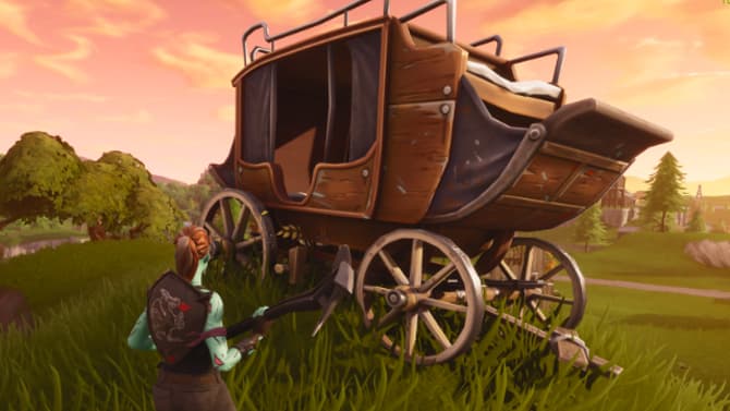 FORTNITE's Mysterious Rifts Are Spitting Out Random Objects Like A Wooden Anchor & Horse Carriage