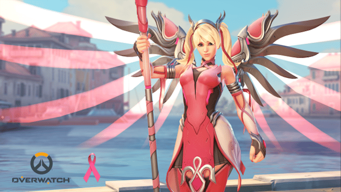 OVERWATCH Is Offering A Timed Pink Skin For Mercy As They Help Support Breast Cancer Research