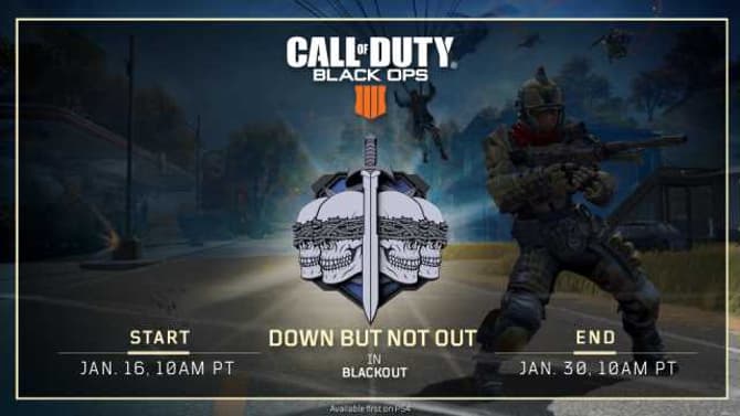 CALL OF DUTY: BLACK OPS 4's New &quot;Down But Not Out&quot; Limited-Time Blackout Mode Allows You To Respawn