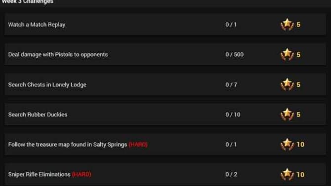 FORTNITE BATTLE ROYALE Season 4 Week 3 Challenges Leaked
