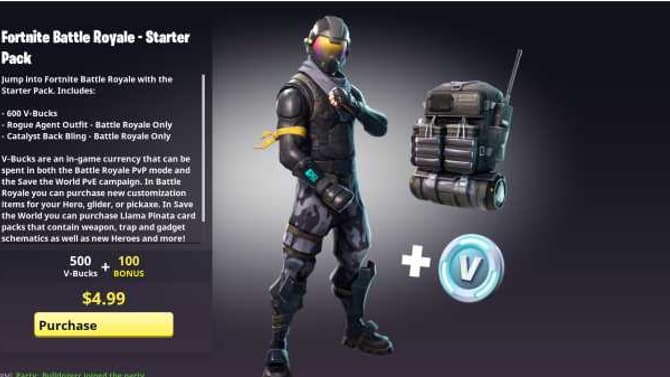 FORTNITE BATTLE ROYALE Starter Pack For PlayStation And Rogue Agent Outfit Leaked Release Date