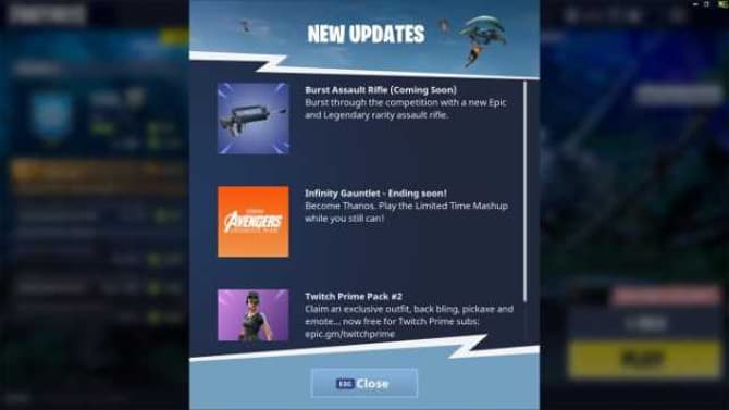 FORTNITE BATTLE ROYALE Update 4.2: Say Goodbye To Thanos, Say Hello To Burst Assault RIfle