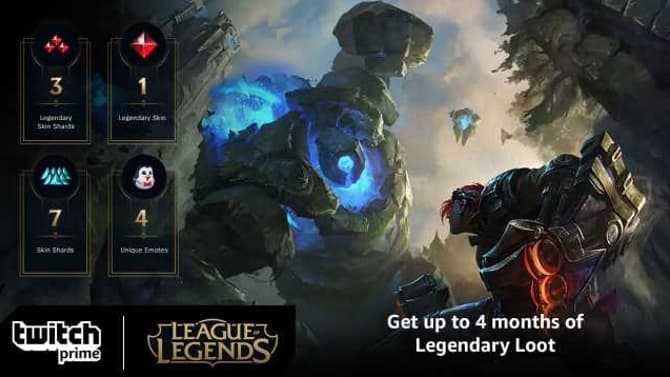 LEAGUE OF LEGENDS Partners With Twitch Prime To Reward Members With Four Months' Worth Of Free Content