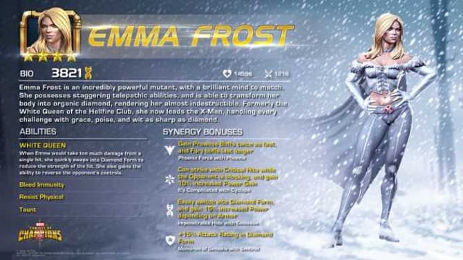 MARVEL CONTEST OF CHAMPIONS Adds The Incredibly Powerful Emma Frost