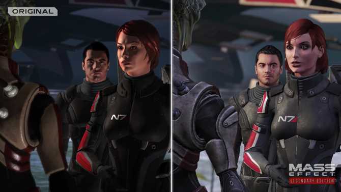 MASS EFFECT LEGENDARY EDITION Remastered Comparison Trailer Shows Off Massive Visual Improvement