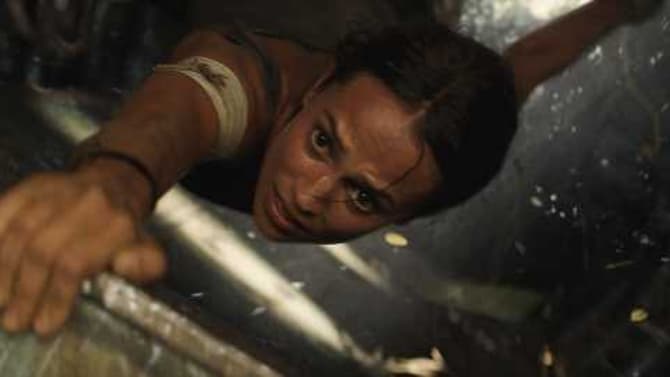 TOMB RAIDER: Alicia Vikander Hangs On For Her Life In These Two Intense New Clips