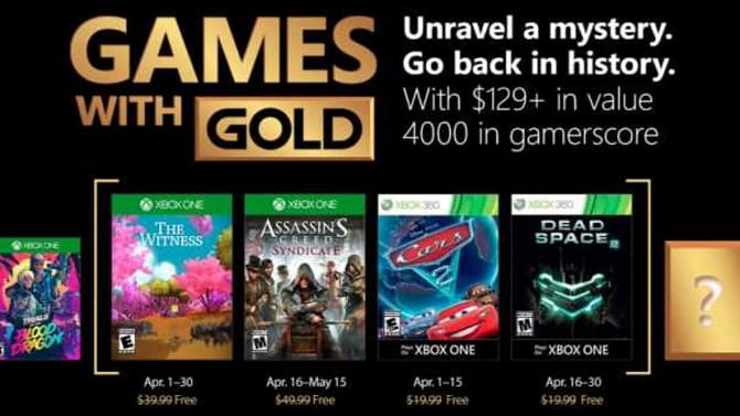 XBOX GAMES WITH GOLD For April 2018 Offers THE WITNESS, ASSASSIN'S CREED SYNDICATE, DEAD SPACE 2 And More!