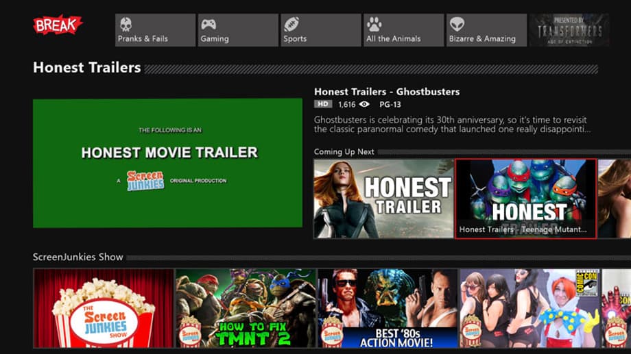 Break.com App On Xbox One & Xbox 360