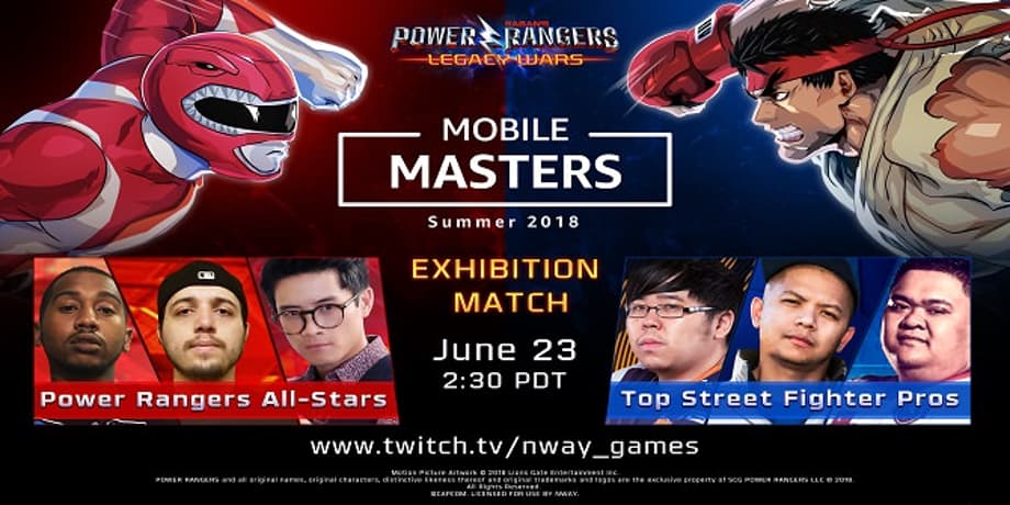 Amazon's MOBILE MASTERS To Feature STREET FIGHTER And POWER RANGERS Pros Face-Off