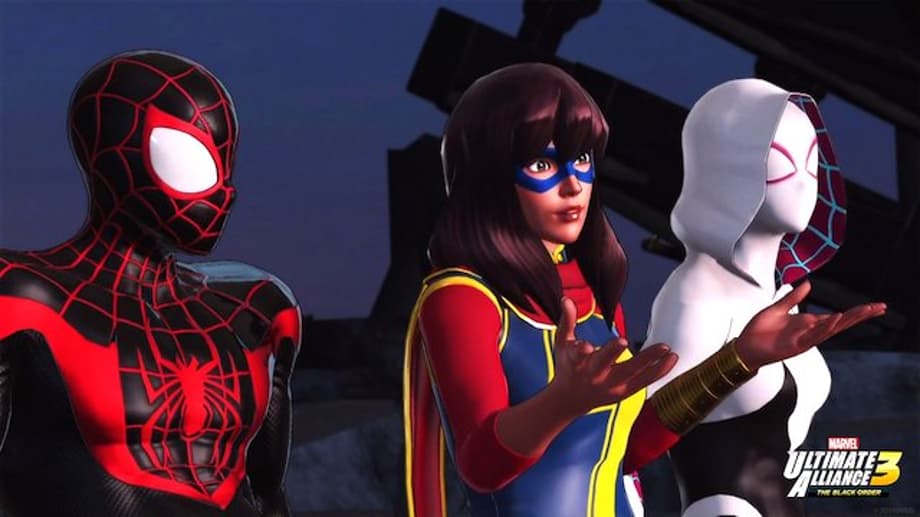 MARVEL ULTIMATE ALLIANCE 3: THE BLACK ORDER: Nintendo Shares New Concept Art For Miles, Gwen, And Kamala