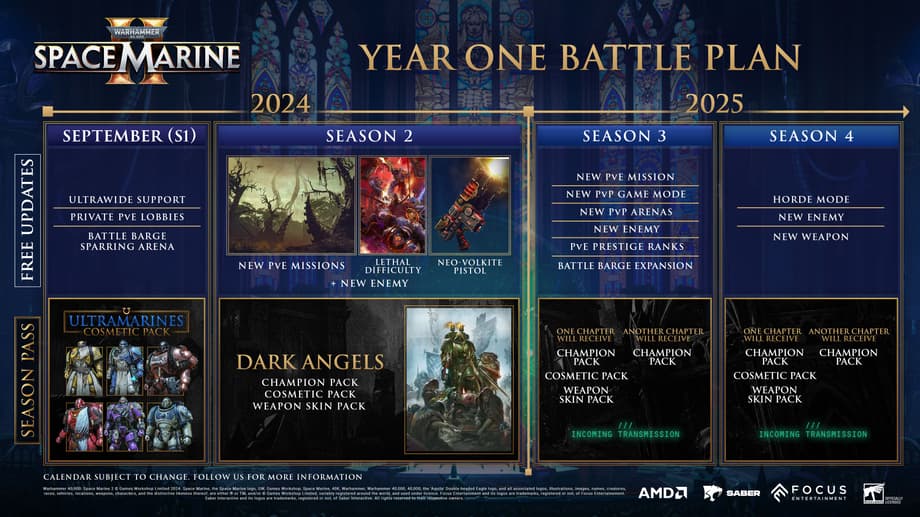 Space Marine Season Roadmap