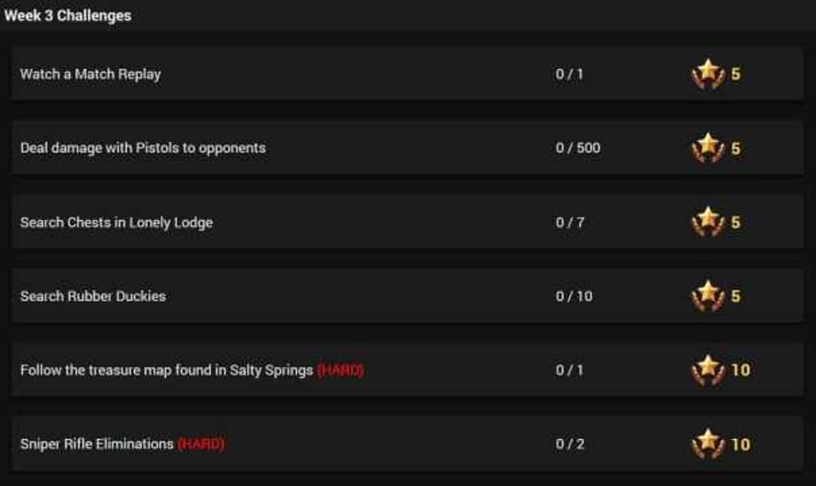 FORTNITE BATTLE ROYALE Season 4 Week 3 Challenges Leaked