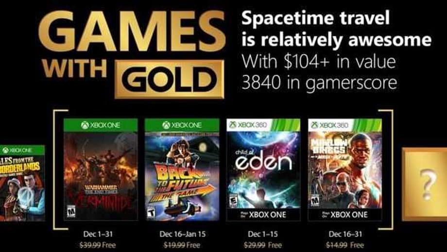 Free XBOX GAMES WITH GOLD Announced For December 2017