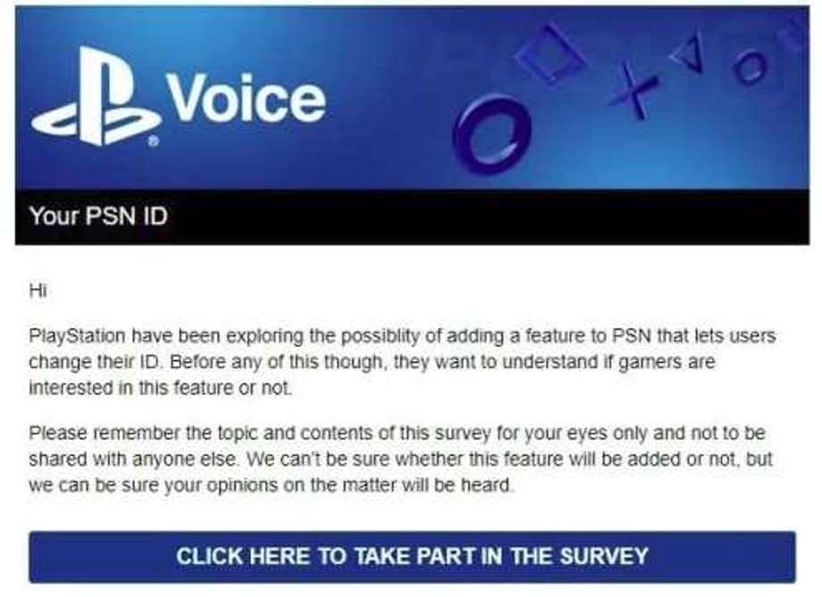 Sony Surveys PLAYSTATION Gamers About Possible PSN Name Change Feature
