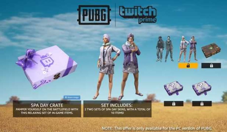 Twitch Releases Second of Five Free Exclusive Offers Via Twitch Prime For Hit Shooter 'PUBG'