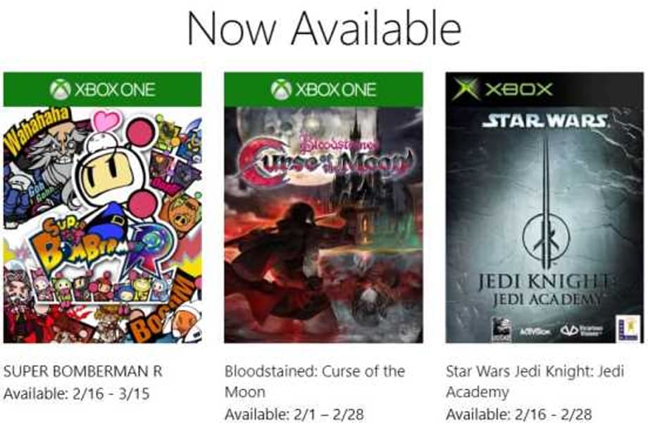 You Can Now Get February’s New Xbox Games With Gold