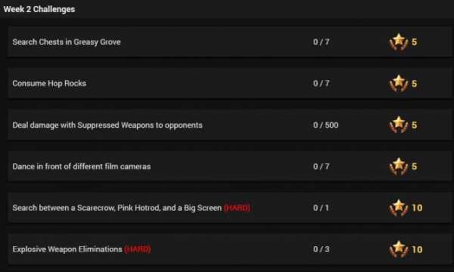 FORTNITE BATTLE ROYALE Season 4 Week 2 Challenges Leaked