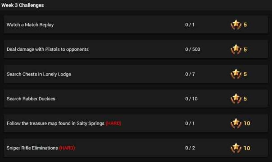 FORTNITE BATTLE ROYALE Season 4 Week 3 Challenges Leaked
