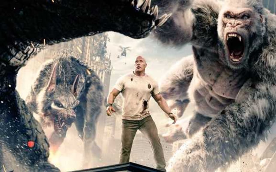RAMPAGE Gets A China Release Date; Plus Dwayne Johnson Battles Monsters On A New Poster