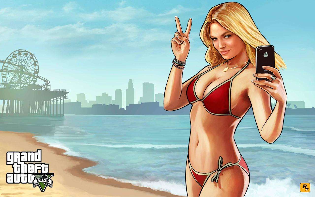 Grand Theft Auto V Wallpaper - Bikini Girl (1280 x 800)