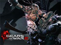 HolyFragger.com Gears of War 2 Wallpaper 7 - Marcus vs Skorge